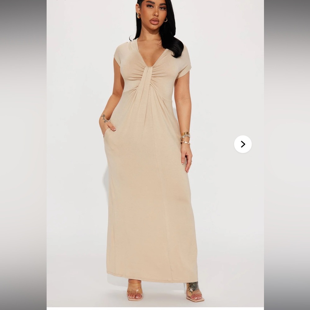 - NWT Fashion Nova Steph maxi dress in taupe